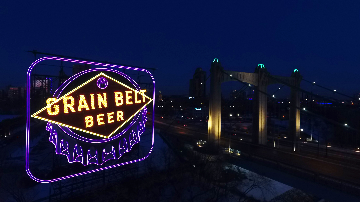 Minnesota Minneapolis Vikings Sign Downtown Neon NFL Minnesota Minneapolis Vikings Sign Downtown Neon NFL