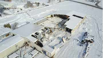 Collapsed onion shed in Payette, Idaho