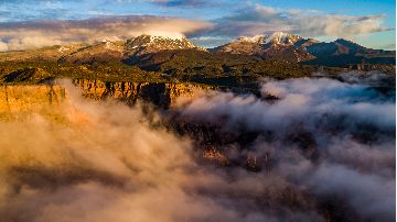 Inversion clouds over Moab