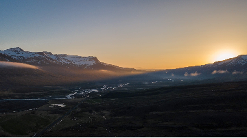 Sundown in the mountains