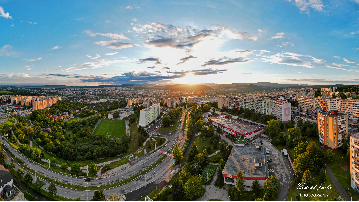 Panorama of Košice from housing estate