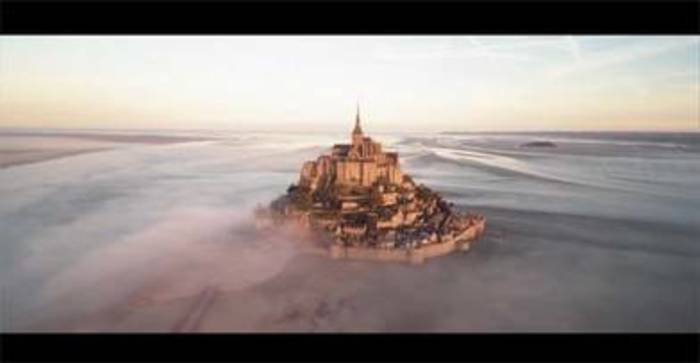 Mont Saint Michel from a drone. 